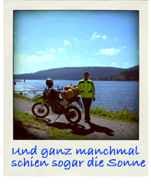 Motorrad bei Sonnenschein